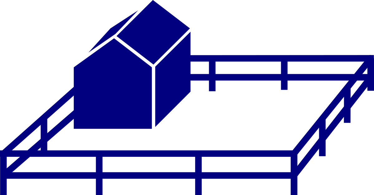 Blue House with Roof and Chimney Clipart - Vibrant Home Illustration
