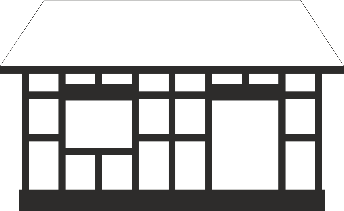 a black and white image of a building clip art png transparent Building Clipart: Black and White Architectural Illustrations