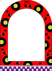 Checkered Red and Yellow Frame Clipart for Creative Borders and Leisure Designs
