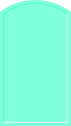 Green Tombstone Clipart with White Border - Elegant Design for Various Uses