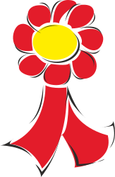 Vibrant Red Flower with Yellow Center Clipart for Creative Projects