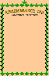 Remembrance Day Flyer Template Clipart for Holiday Borders