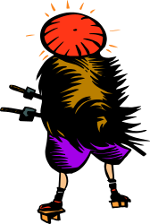Person with Hat and Bird Clipart: Whimsical Nature Scenes