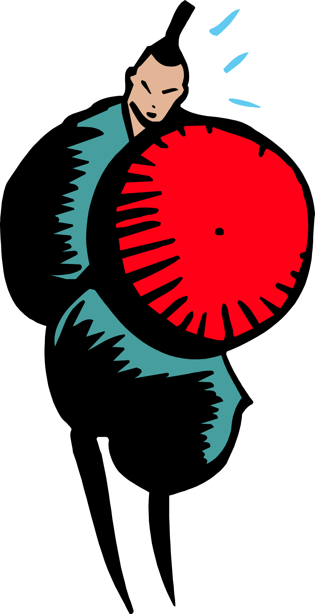Red Object in Hand Clipart - Perfect for Your Designs