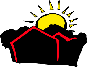 House with Sun Icon - Cheerful Clipart for Your Projects