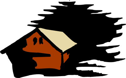 Charming House with Roof and Chimney Clipart