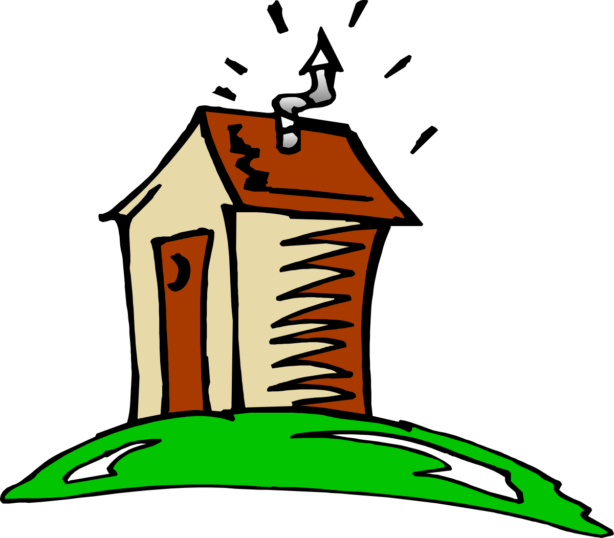 Charming House with Chimney Clipart for Creative Projects
