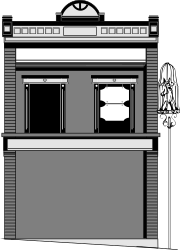 Bar Scene Clipart with Sign and Elements