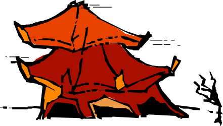 Vibrant Red and Yellow Leaf Clipart on Black Background