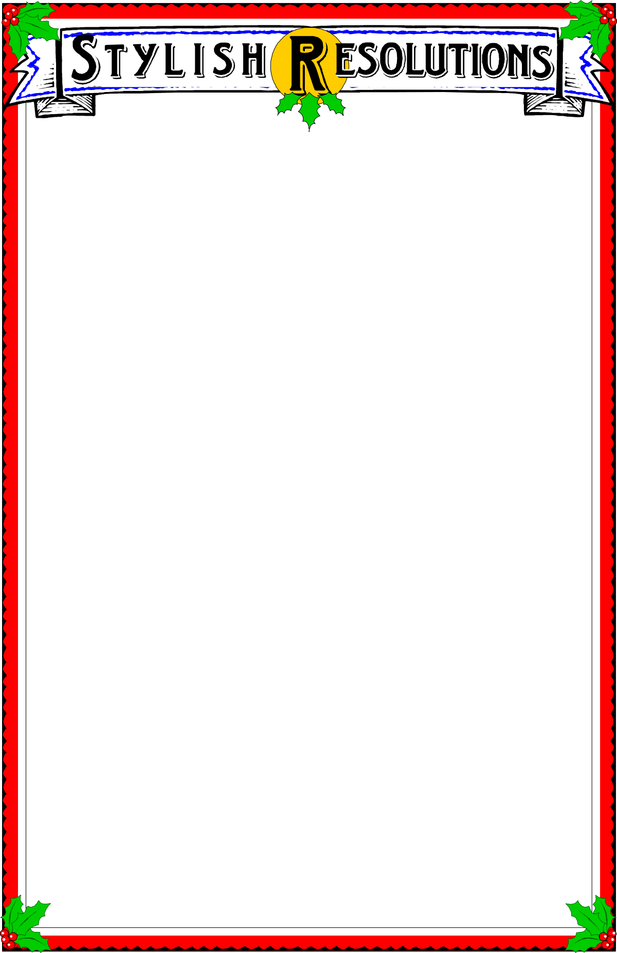 Christmas Letter to Santa Clipart: Festive Borders and Frames