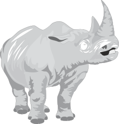 ANIMALS,WILD,RHINO2 clipart