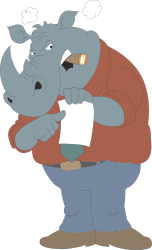 Elephant Holding Paper Clipart - Fun and Playful SVG Illustration