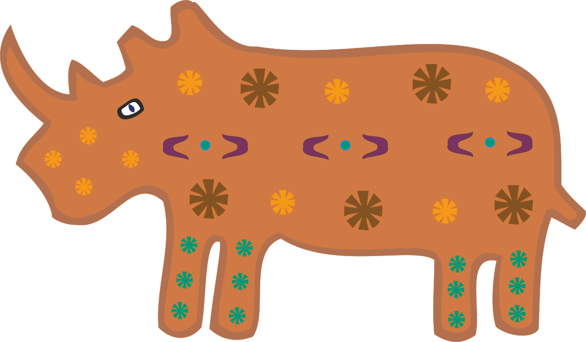 Brown Cow with Flower Pattern Clipart for Creative Projects