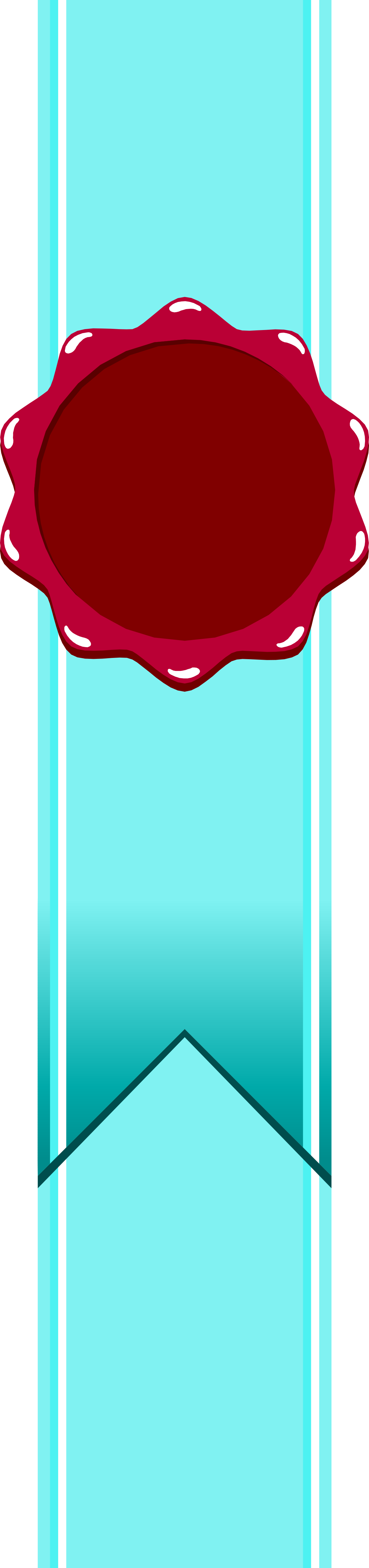 Vibrant Red Liquid Drop on Blue Background - Clipart Borders and Ribbons