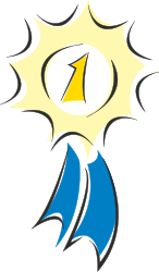 Cartoon Sun in Blue Suit with Yellow Star - Fun Clipart Collection