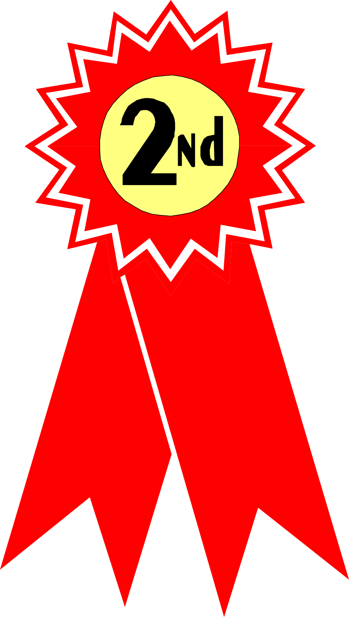2nd Place Ribbon Clipart - Award Winning Designs for Celebrations