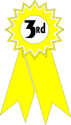 3rd Place Yellow Ribbon Clipart for Celebrations and Awards
