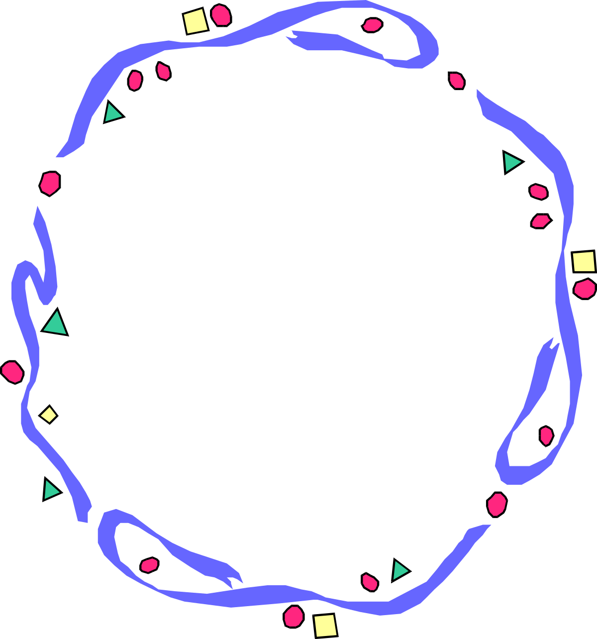 Festive Holiday Borders with Ribbon and Confections Clipart
