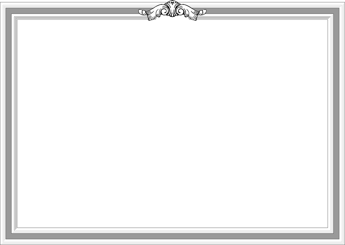 Elegant Black and White Floral Frame Clipart