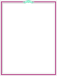 Pink Frame with Green Bow - Elegant Clipart Borders and Frames