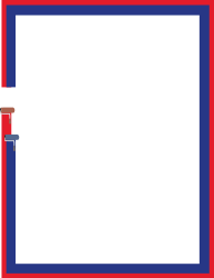 Red and Blue Frame with White Border Clipart - Stunning Borders and Frames Designs
