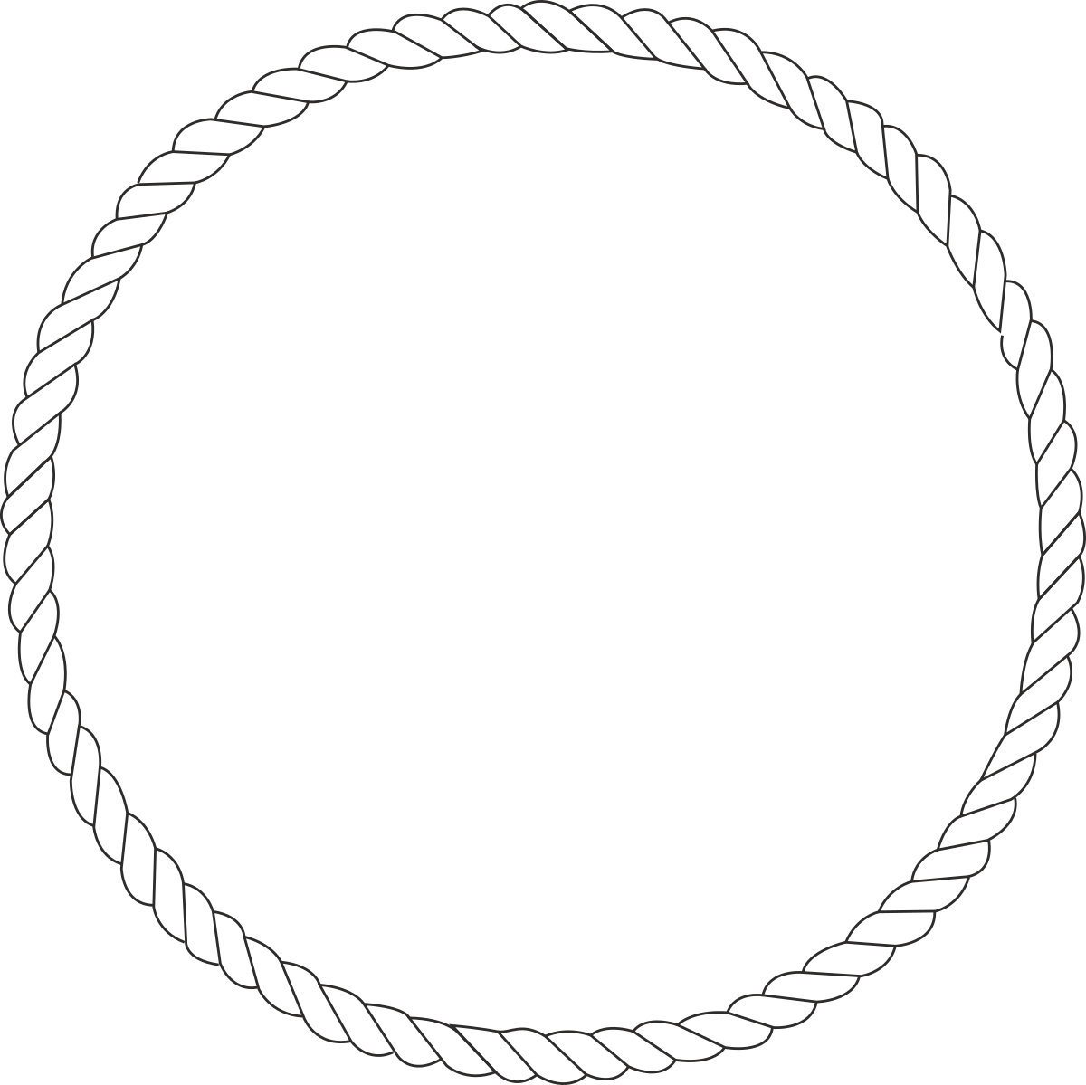 Rope Borders Clipart: Circle Design for Creative Projects