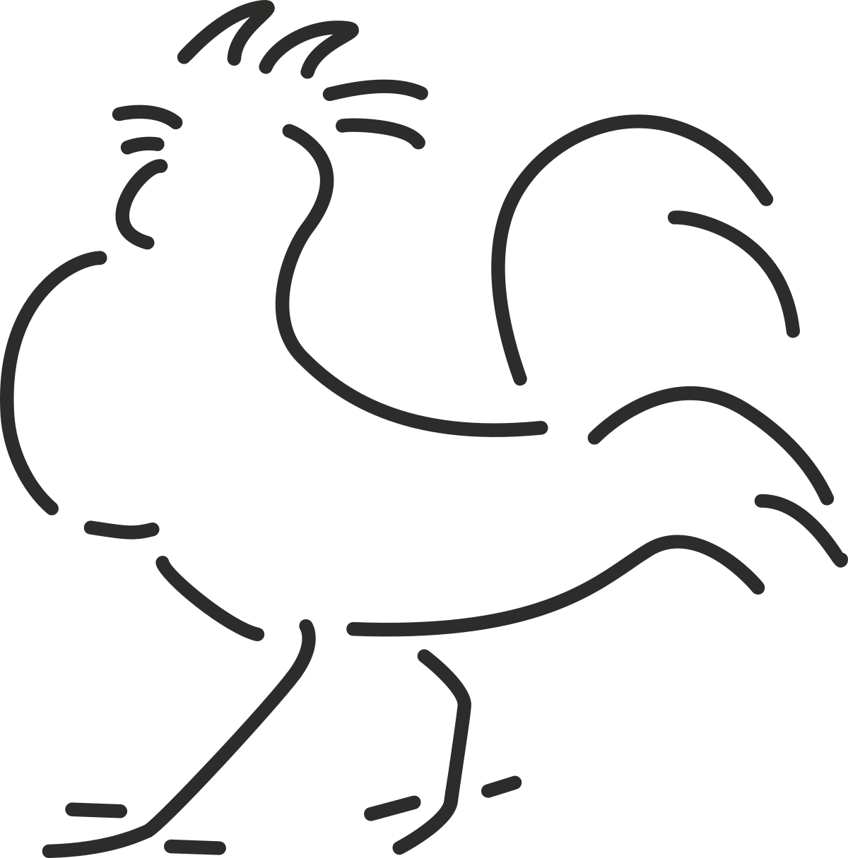 a black and white drawing of a bird clip art png transparent Black and White Bird Illustration for Creative Projects