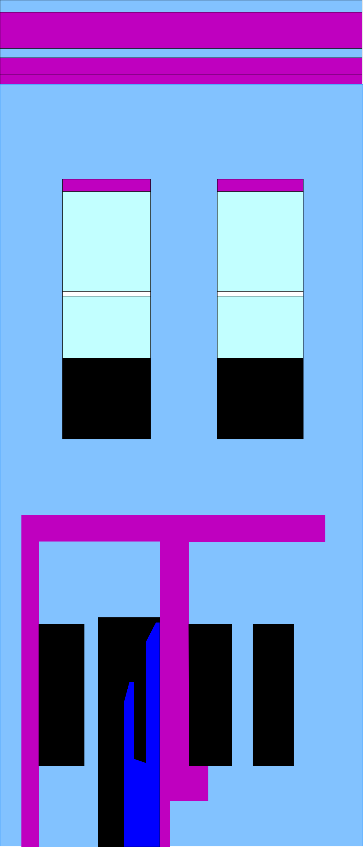 Blue and Purple Square with Two Faces - Unique Clipart Collection