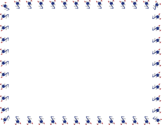 Borders and Miscellaneous Clipart: Square Frame with Black Background and Stars