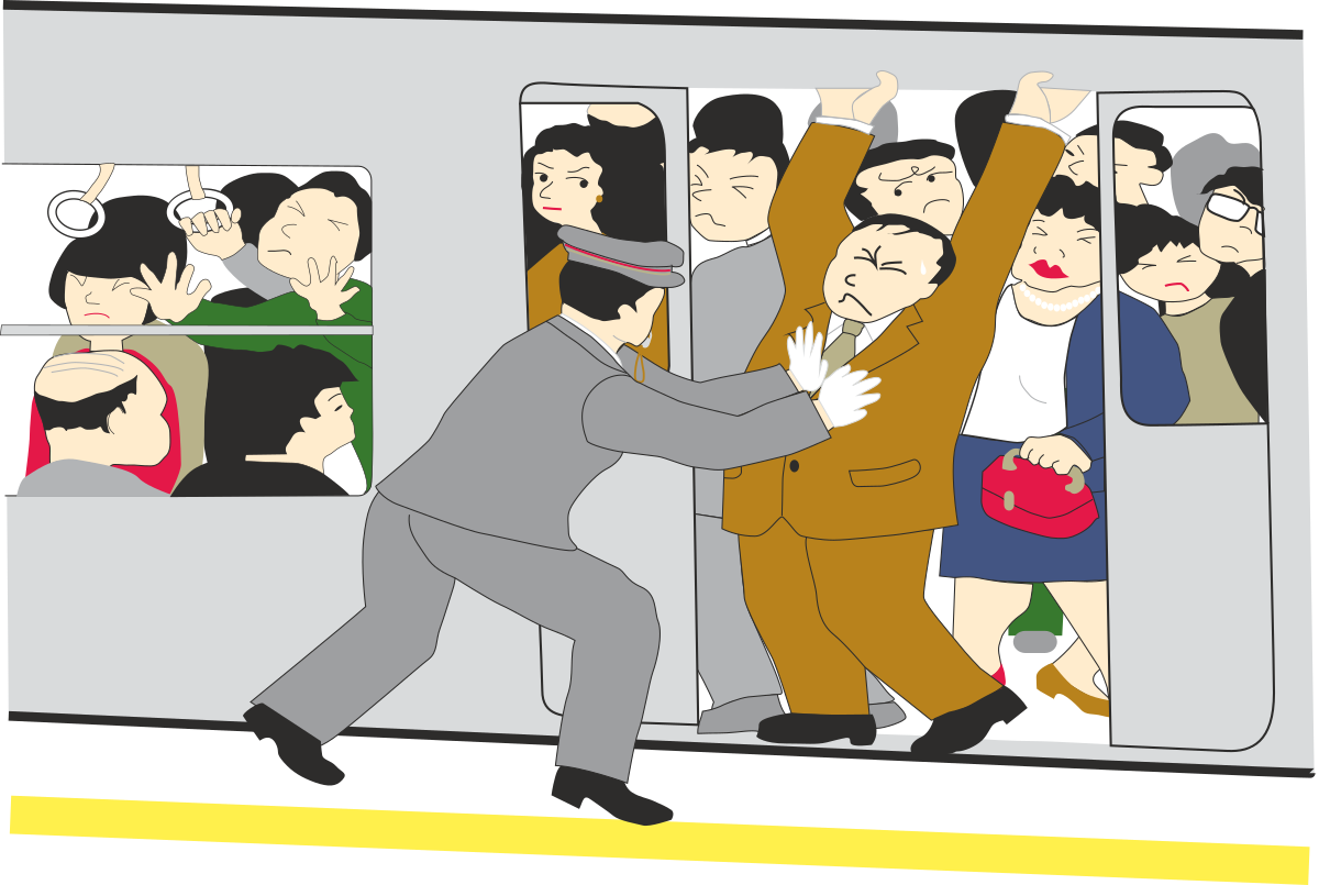 a man is being pulled by a woman on a subway clip art png transparent Subway Scene: Woman Pulling Man Clipart