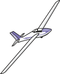 Airplane Clipart: White and Purple Aircraft Soaring Through the Sky
