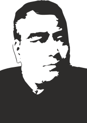 Black and White Silhouette of a Man - Elegant Clipart Design