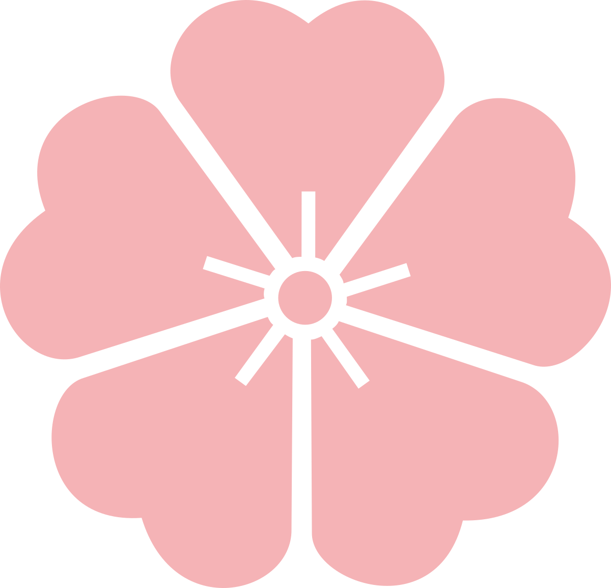 Pink Flower with Black Outline Clipart for Creative Projects