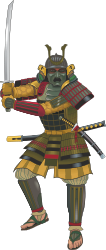Samurai with Sword and Helmet Clipart: Epic Warrior Art