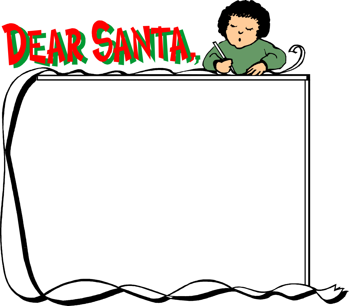 Borders Holiday Santa Claus Character Clipart - Festive Dargan Design