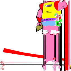 Climbing Cartoon Character Clipart - Fun Borders and Bars Design
