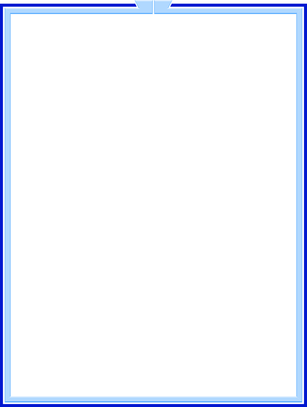 Stylish Black Square Frame with Blue Border Clipart