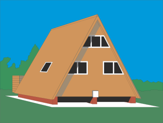 A-Frame House Clipart: Cozy Mountain Retreat Design