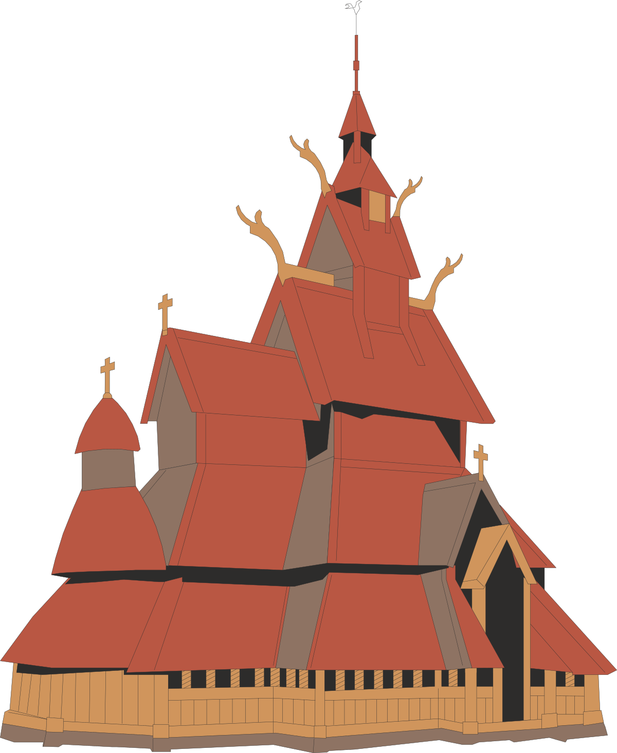 Castle Clipart with Majestic Tower and Tower Top