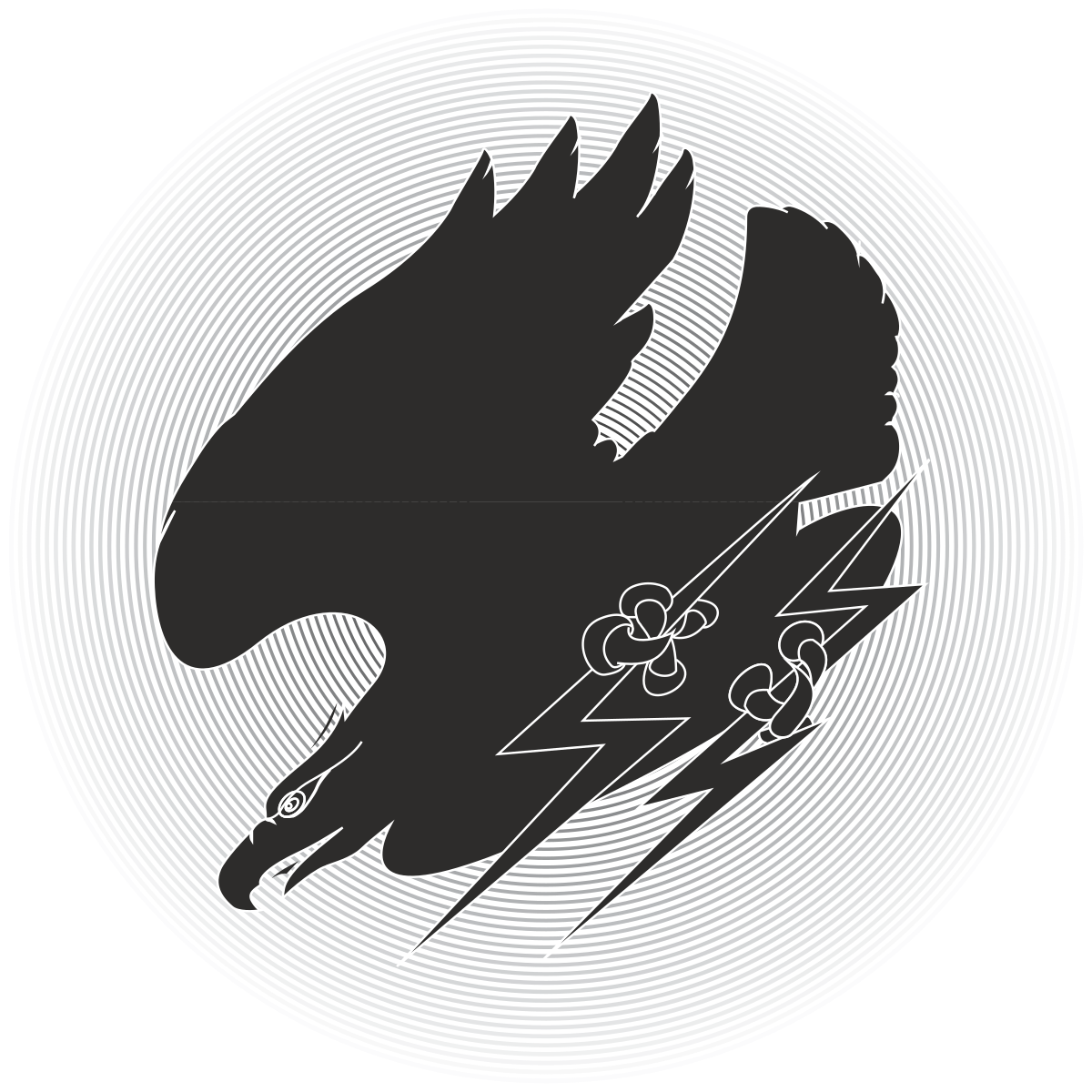 a black and white circular design with a bird clip art png transparent Circular Black and White Bird Design - Elegant Clipart for Your Projects