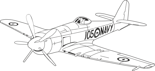 AIRCRAFT,PROPLANE,SEAFURY clipart