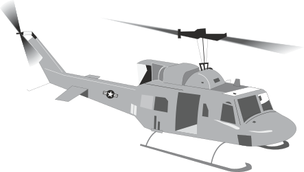 Helicopter Clipart with Propeller - Dynamic Aviation Graphics