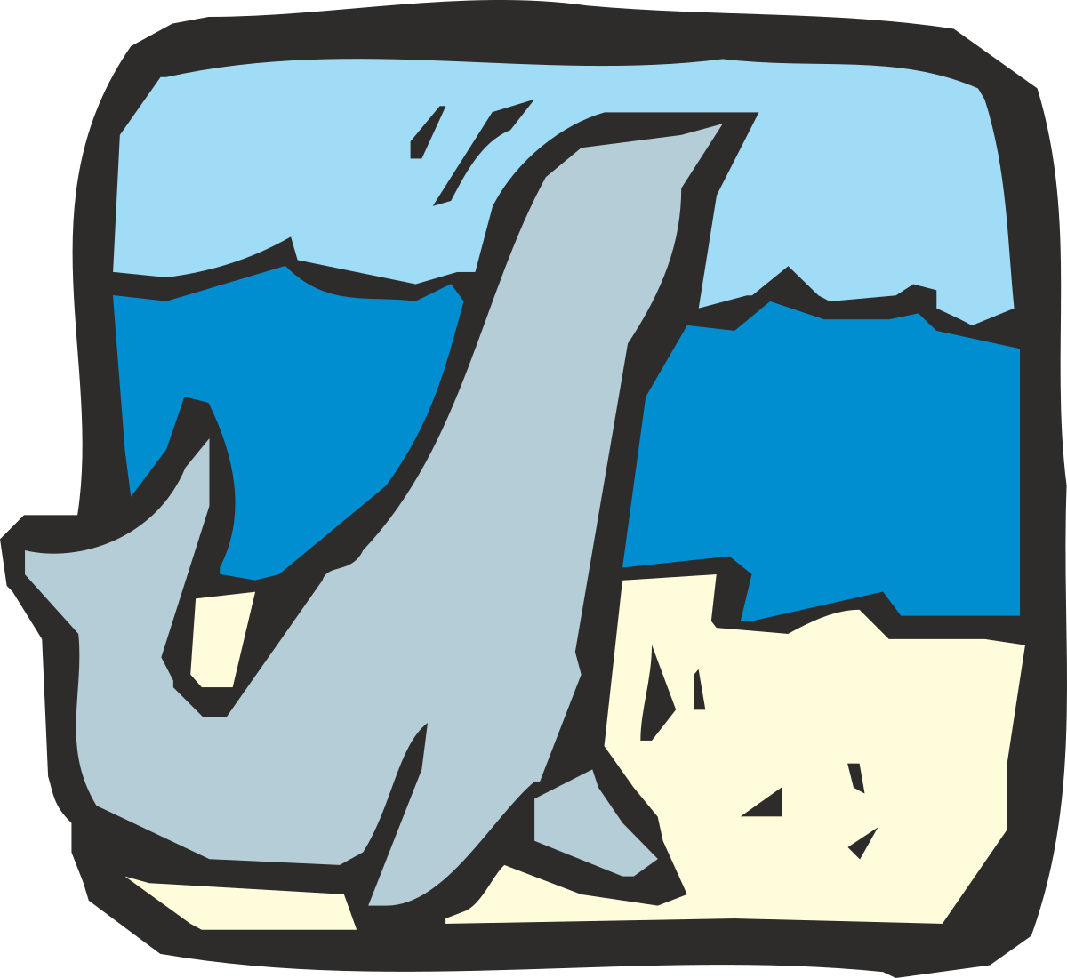 a dolphin swimming in the ocean clip art png transparent Dolphin Swimming in Ocean Clipart - Vibrant Underwater Scene