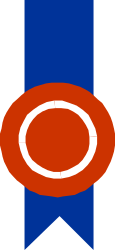 Red and Blue Star with White Circle - Unique Clipart for Easy Use