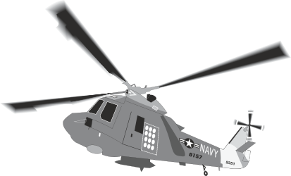 Helicopter Clipart on Black Background - Dynamic Aerial Views