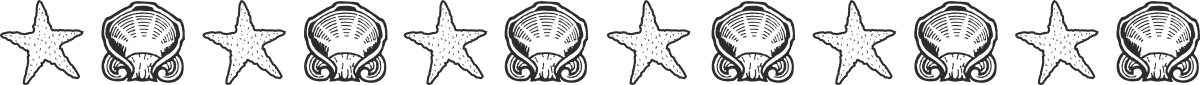 Borders and Animals in Black and White - Abstract Sea Life Clipart