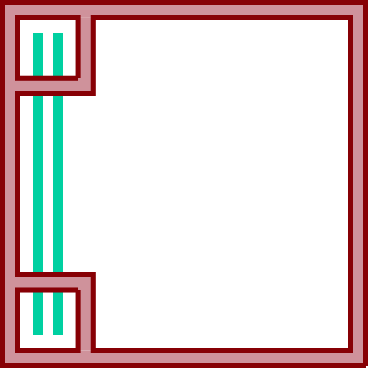 Green Stripe Square Clipart - Versatile Borders and Frames Design