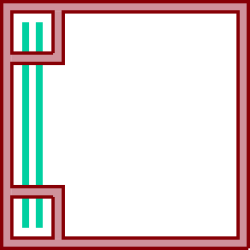 Green Stripe Square Clipart - Versatile Borders and Frames Design