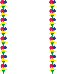 Colorful Flags Border Clipart - Vibrant Bars and Shapes