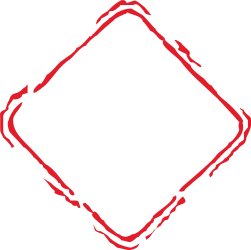 Borders and Frames Clipart: Red Square Design on Black Background
